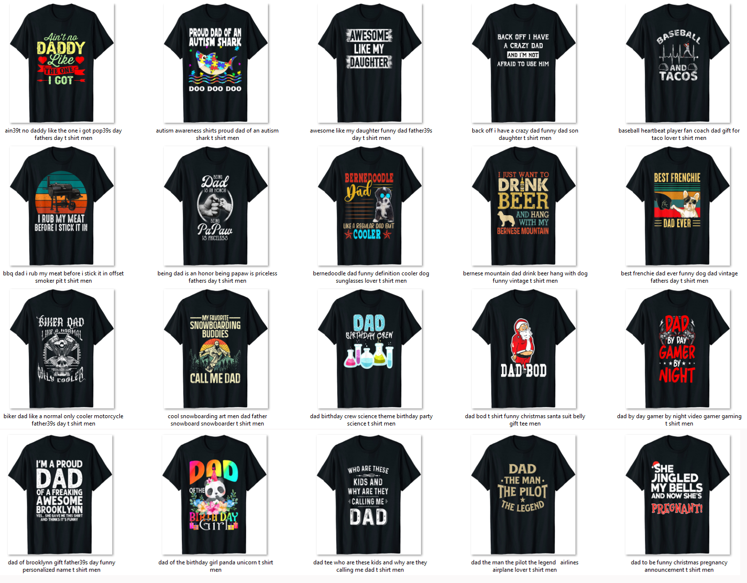 20 Dad PNG T-shirt Designs Bundle For Commercial Use Part 1 - Buy t ...