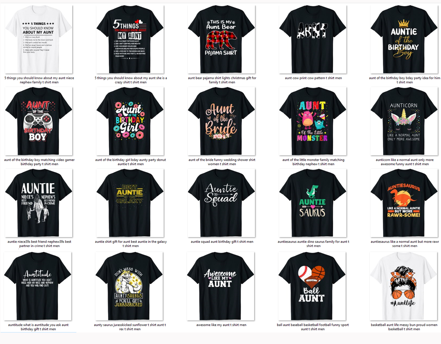 20 Aunt PNG T-shirt Designs Bundle For Commercial Use Part 1 - Buy t ...