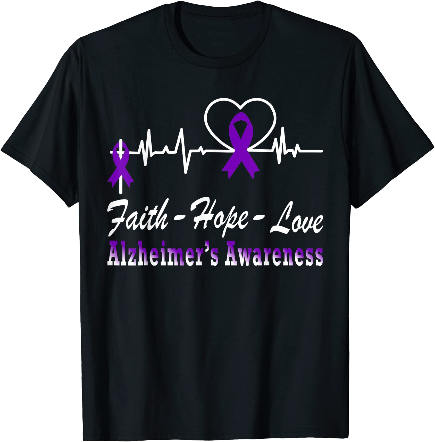 alzheimer awareness purple ribbon the end of alzheimer39s t shirt men ...