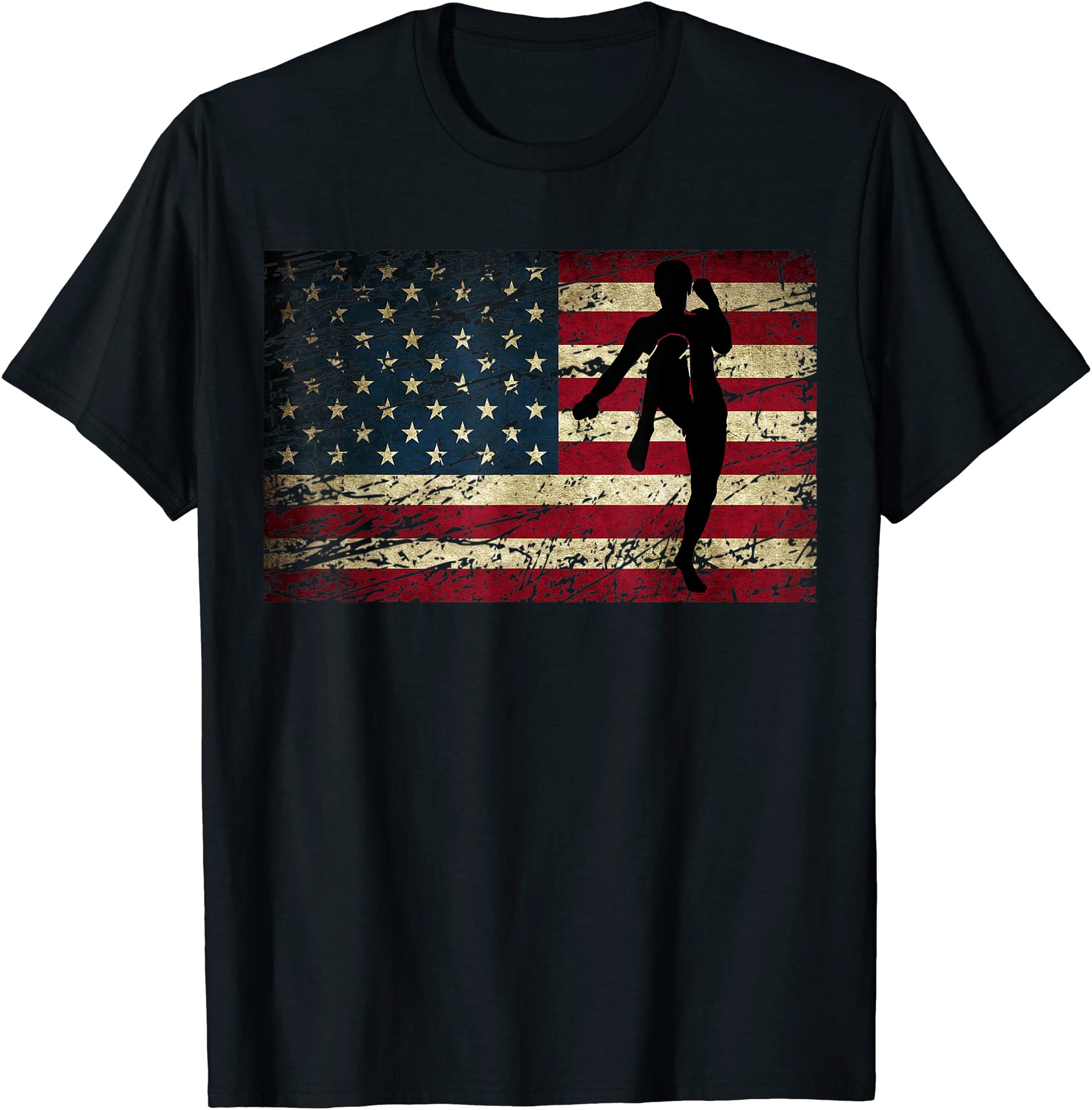 american flag kickboxing shirt kick boxing shirt karate tee men - Buy t ...
