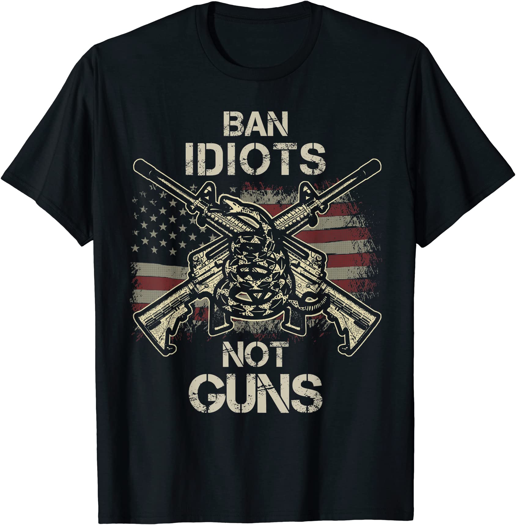 ban idiots not guns shirt american flag gun quote gift idea t shirt men ...