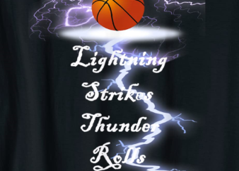 basketball lightning strikes thunder rolls athletic t shirt men