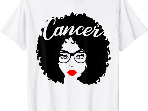 Black queen birthday gift red lips afro diva cancer zodiac t shirt men