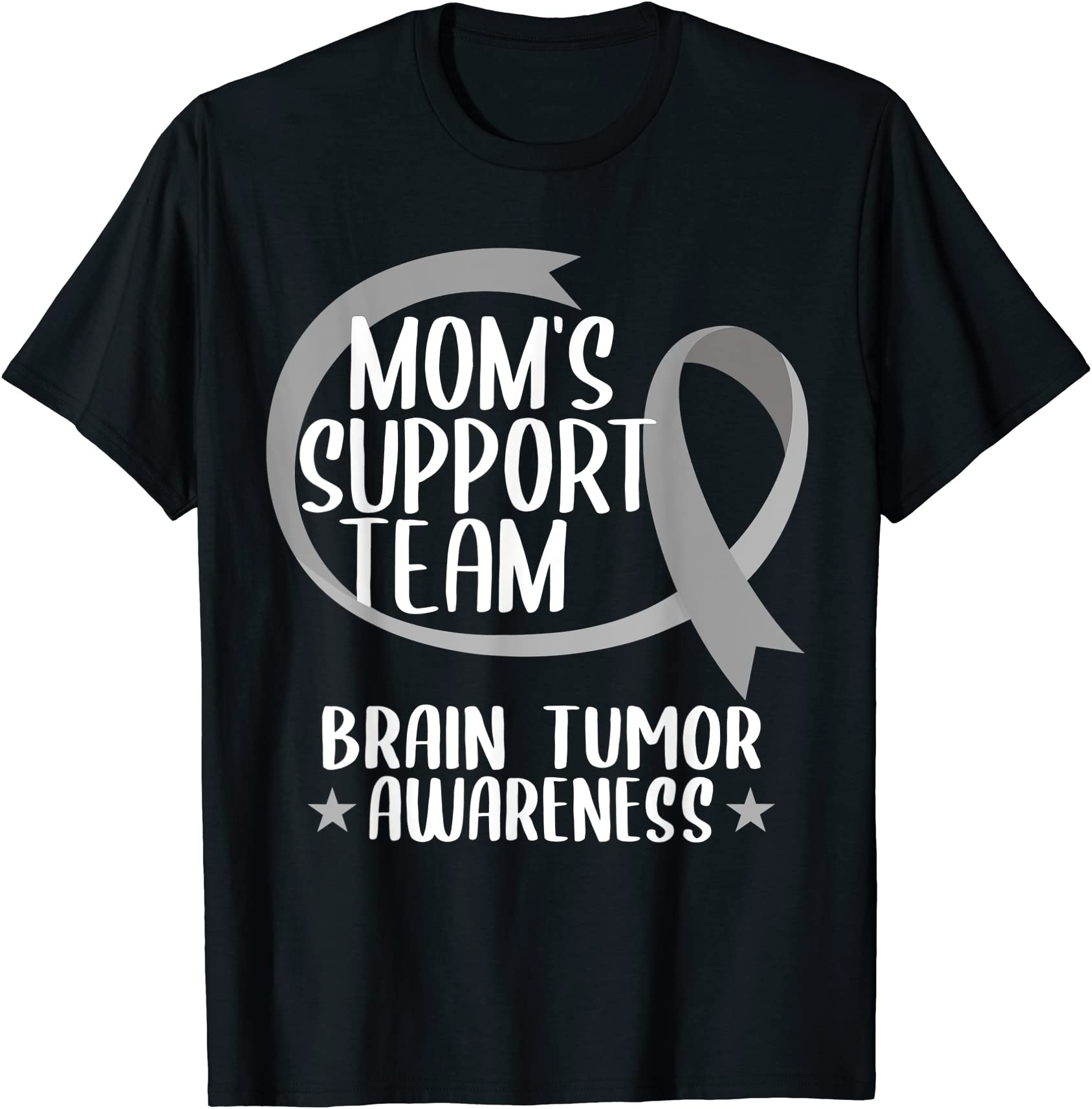 brain tumor support awareness month mom gray ribbon gift t shirt men ...