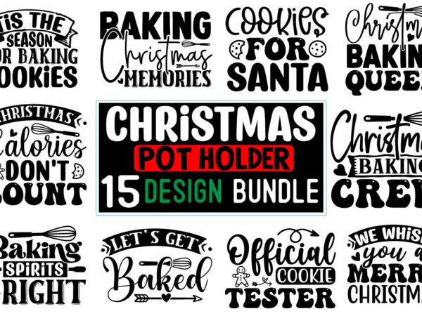 Christmas pot holder svg design bundle