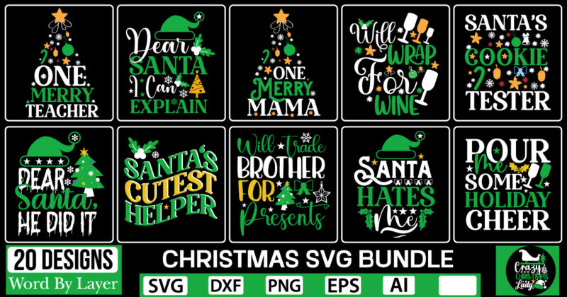 Christmas SVG Bundle Christmas SVG Bundle, Winter svg, Santa SVG, Holiday, Merry Christmas, Christmas Bundle, Funny Christmas Shirt, Cut File Cricut,CHRISTMAS SVG BUNDLE, Christmas Clipart, Christmas Svg Files For Cricut,