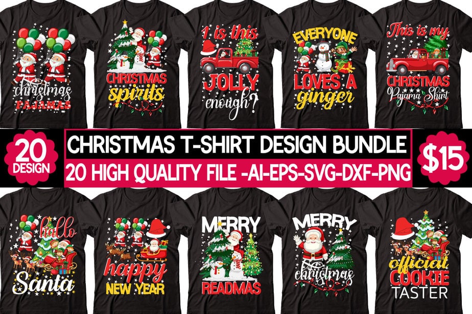 Christmas t-shirt design bundle,Christmas SVG Bundle, Winter Svg, Funny