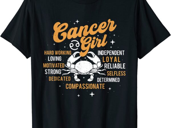 Cancer girl astrology lover zodiac sign horoscope t shirt men