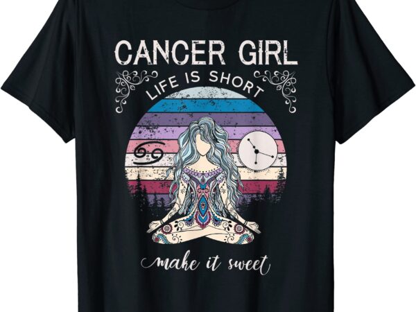 Cancer girl shirt retro zodiac t shirt men