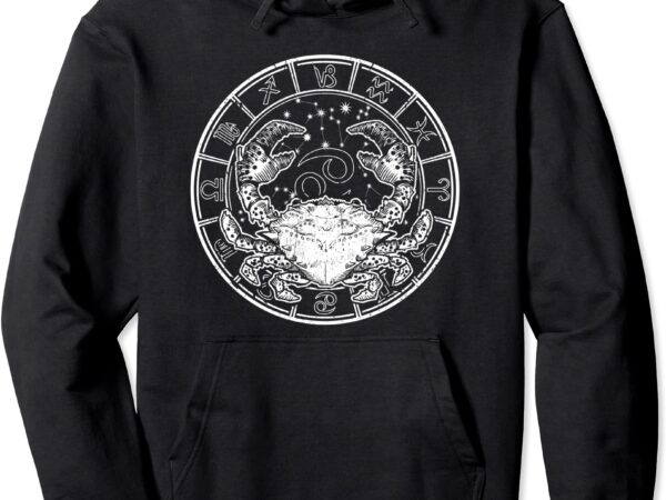 Cancer vintage zodiac sign unisex hoodie unisex t shirt vector file