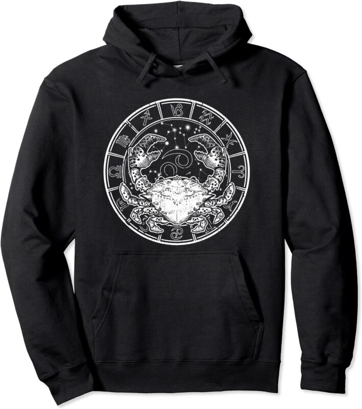 cancer vintage zodiac sign unisex hoodie unisex