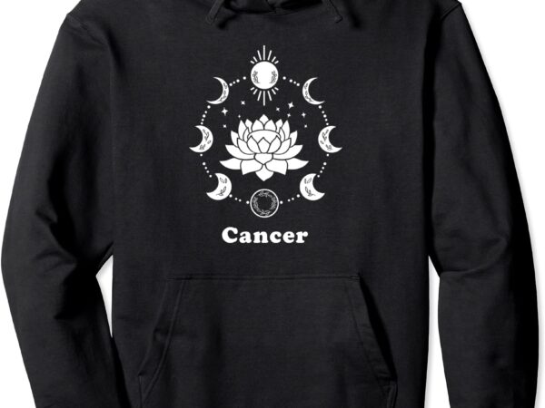 Cancer zodiac sign astrology moon phase horoscope pullover hoodie unisex t shirt vector file