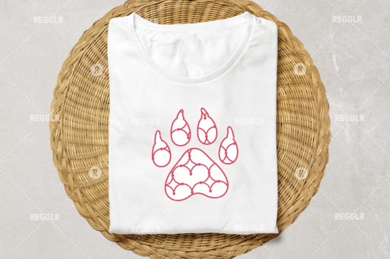 Pet Paw Monogram SVG Bundle