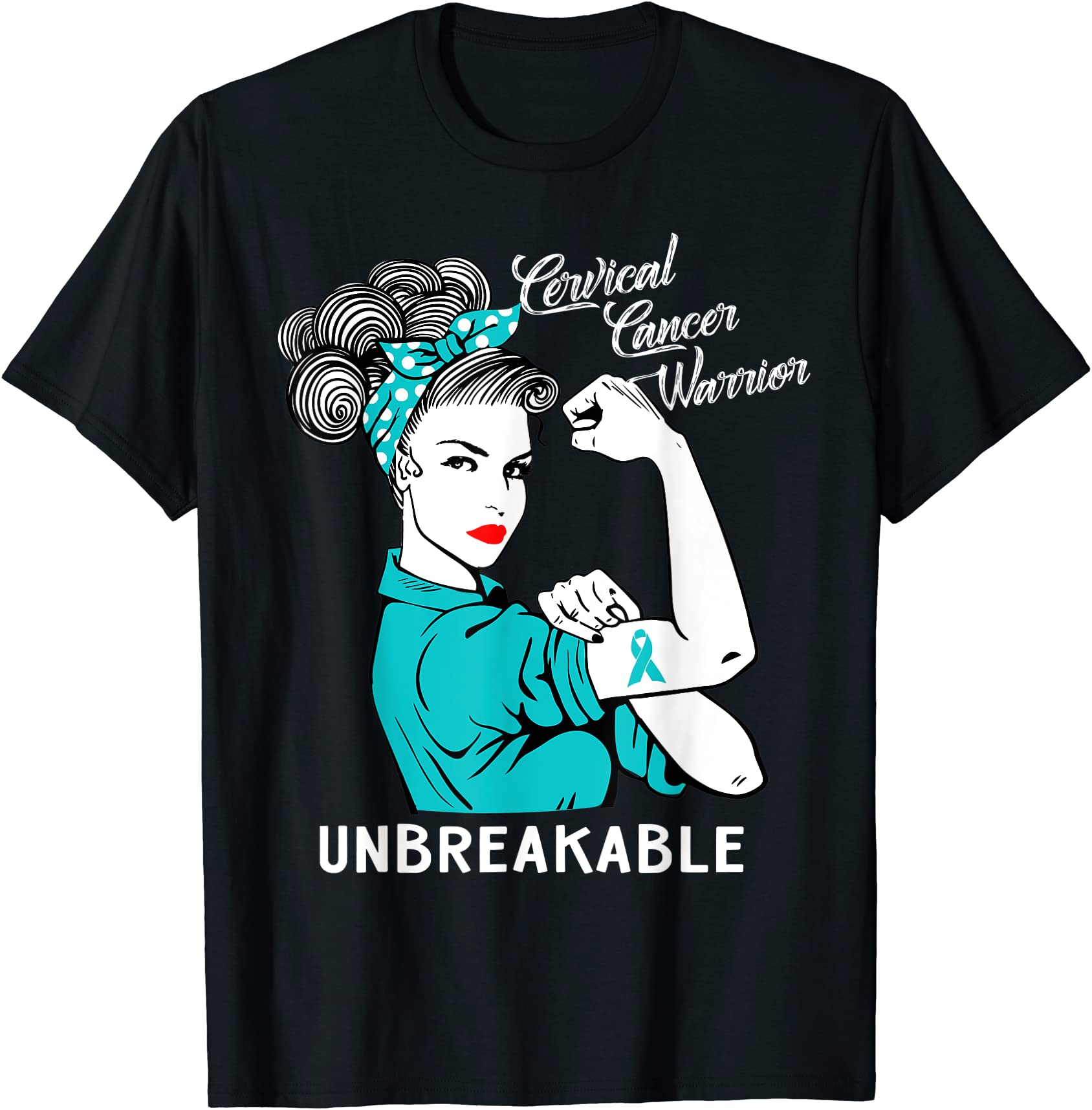 cervical cancer warrior unbreakable t shirt awareness gift men - Buy t ...