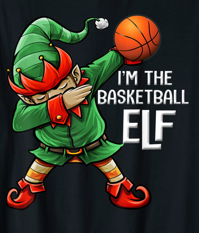 christmas i39m the basketball elf family matching boys kids t shirt men