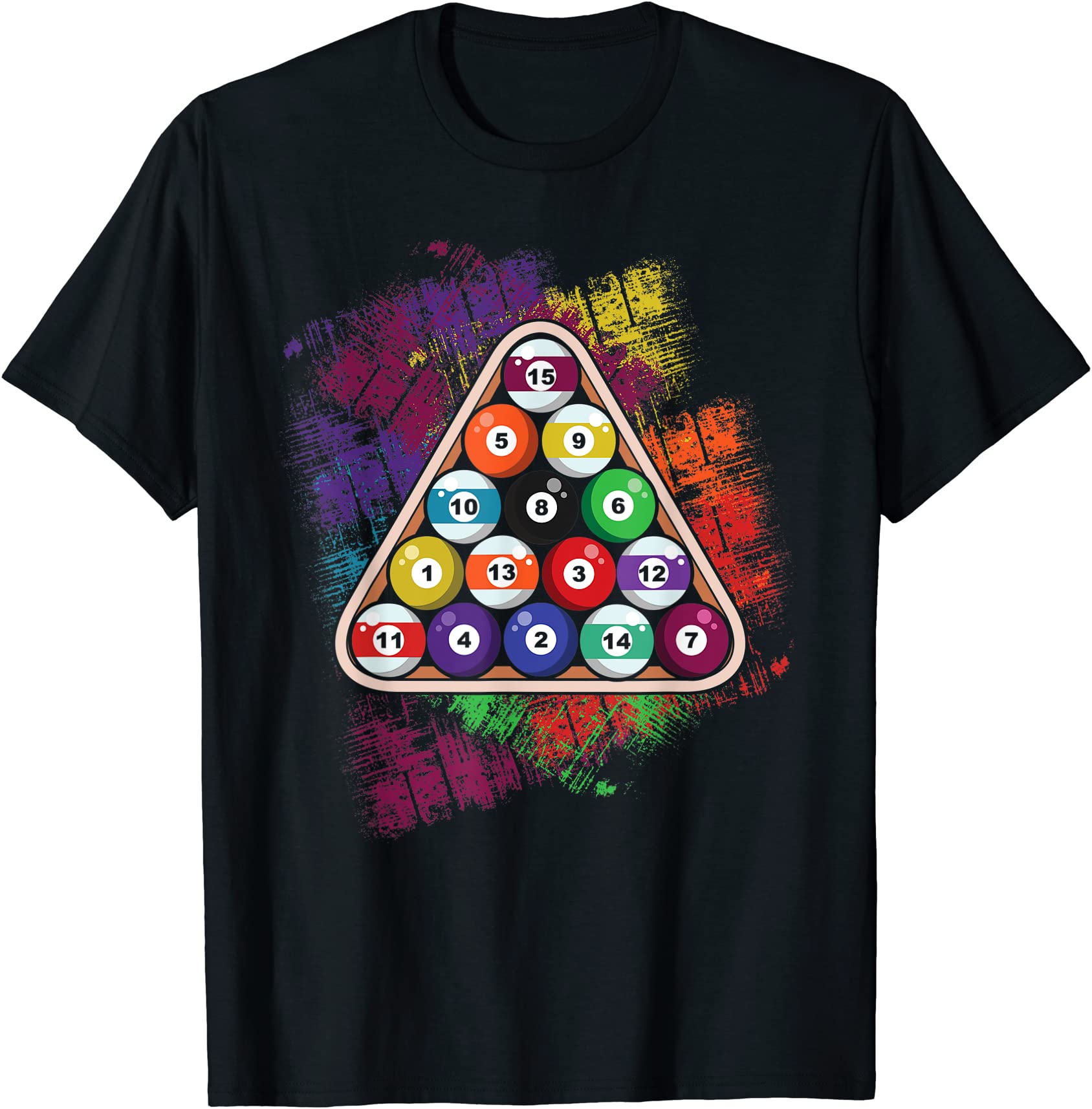 colorful billiard rack billiard player t shirt men - Buy t-shirt designs