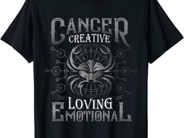 Creative loving crab zodiac sign symbol horoscope cancer t shirt men