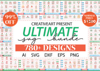 The Ultimate Christmas SVG Bundle t shirt designs for sale
