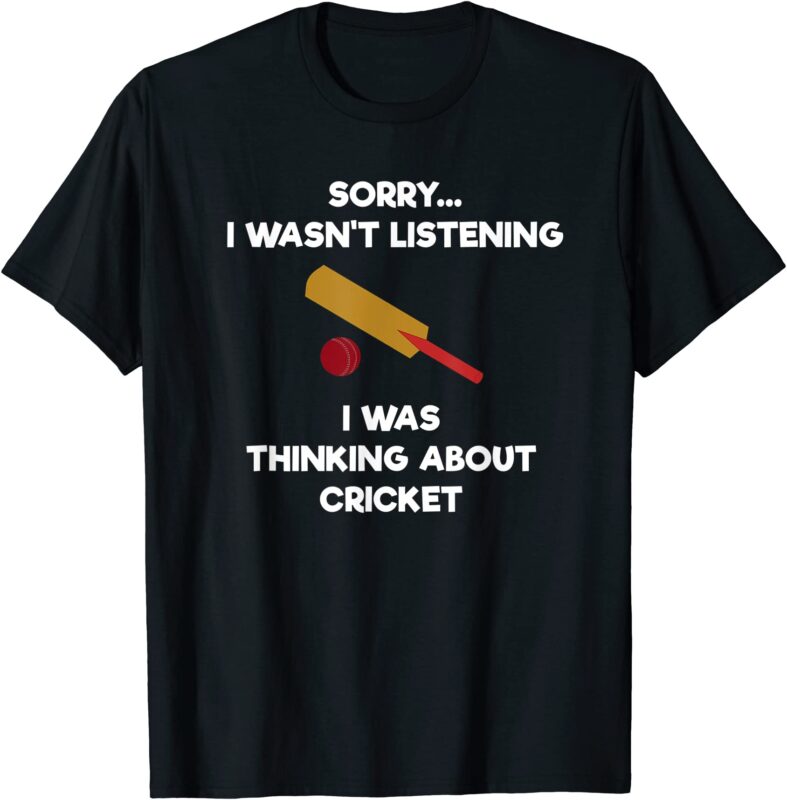 cricket game t shirt funny listening bat men