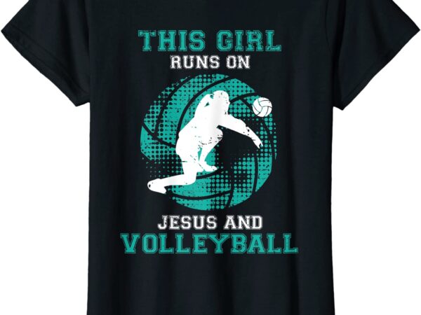 Cute daughter teen girls kids her jesus christian volleyball t shirt women