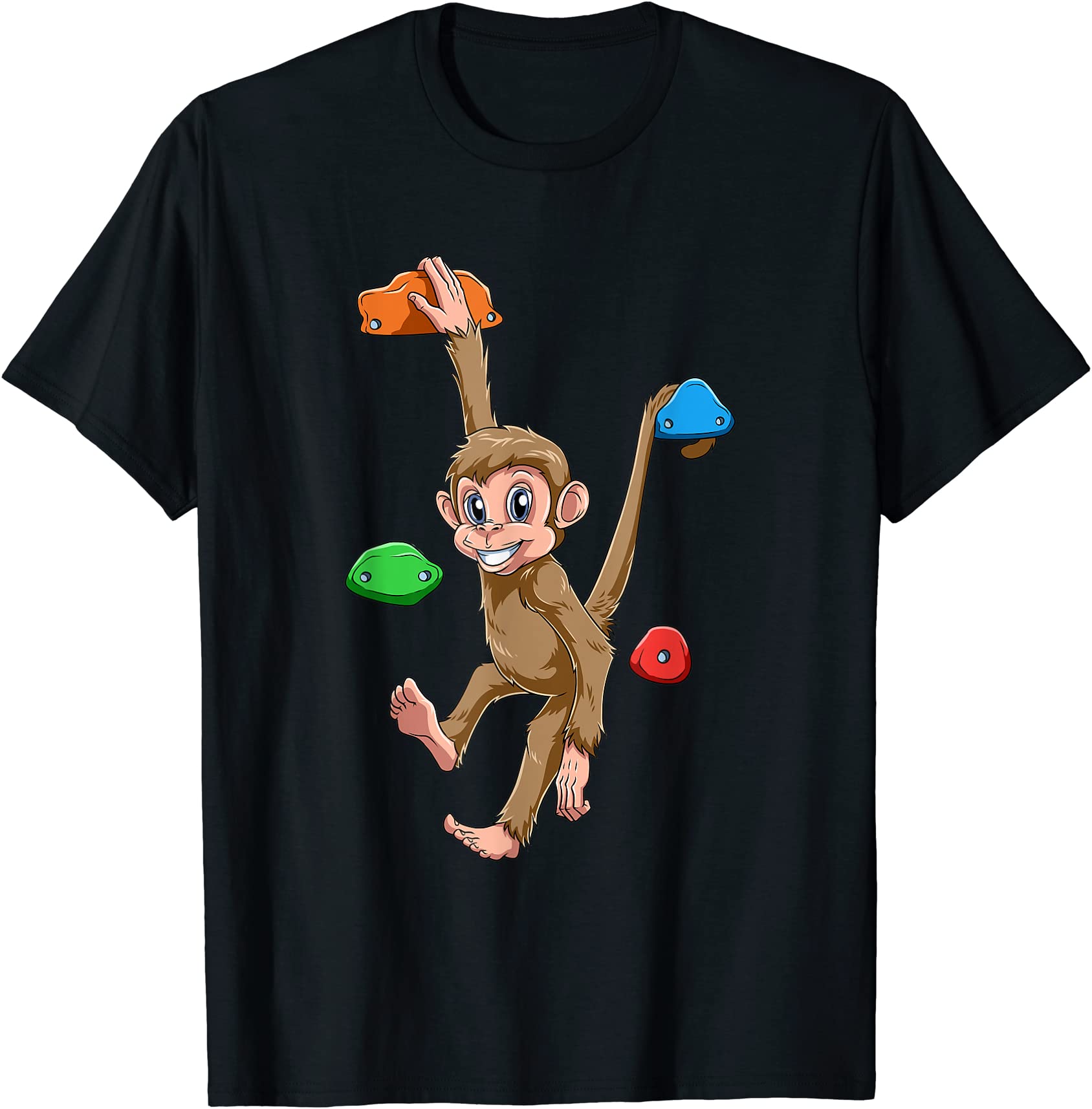 cute monkey bouldering and rock climbing gift t shirt men - Buy t-shirt ...