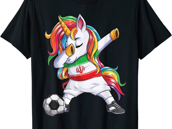 Dab unicorn iran football soccer jersey persian flag kids t shirt men