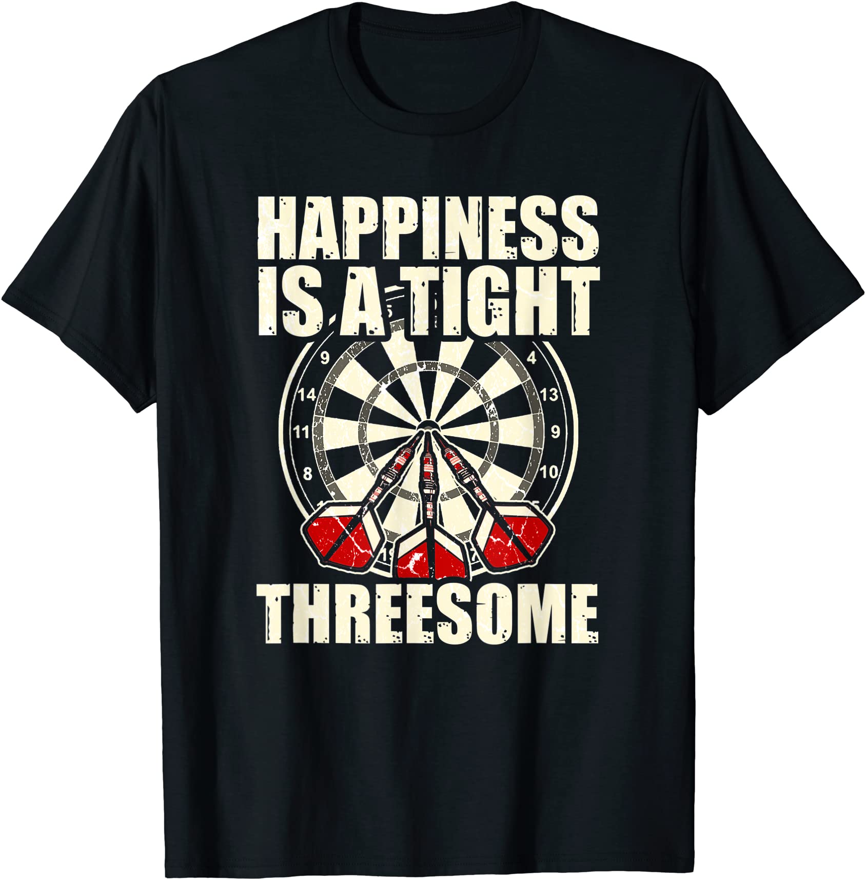 darts funny happiness is a tight threesome club gift shirt t shirt men ...