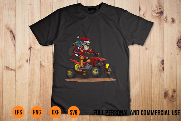 christmas sublimation designs Santa Driving Vector Shirt Design