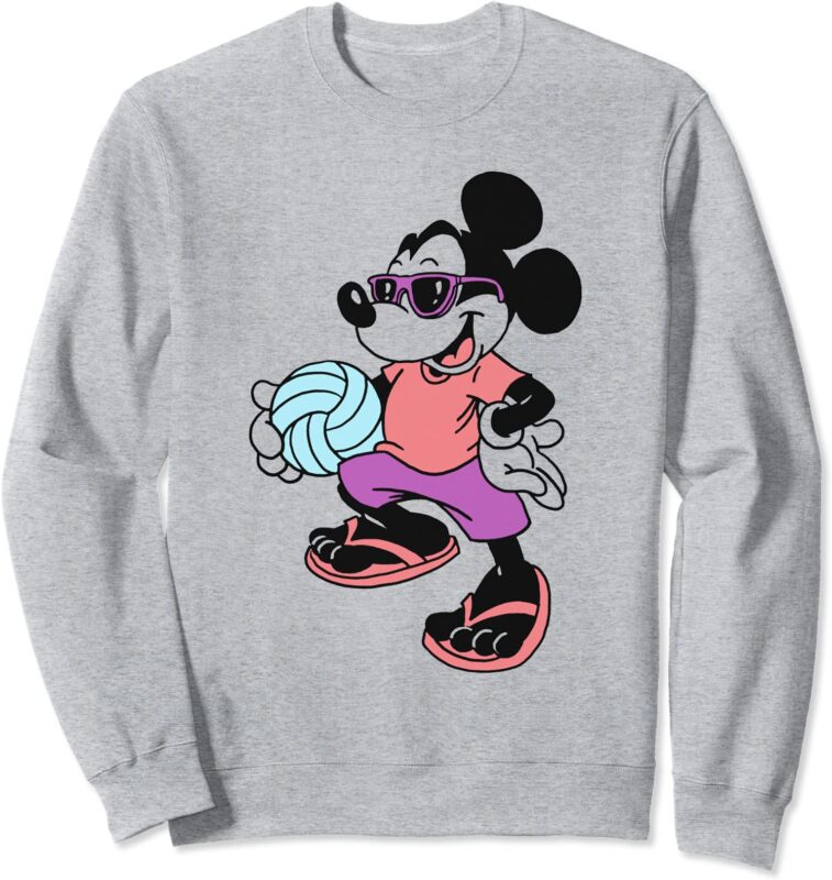 disney mickey mouse volleyball pullover sweatshirt unisex