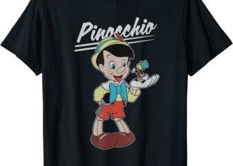 disney pinocchio and jiminy cricket t shirt men