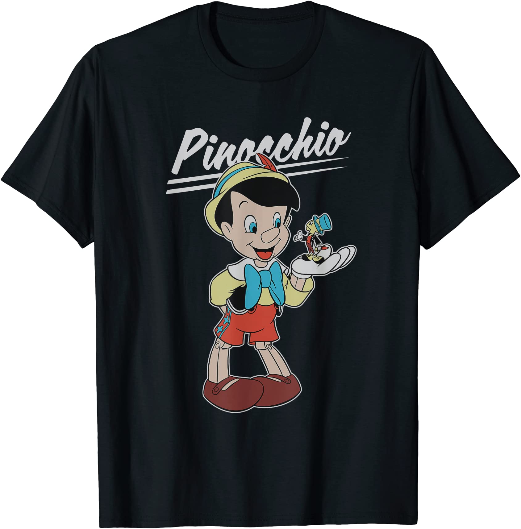 disney pinocchio and jiminy cricket t shirt men - Buy t-shirt designs