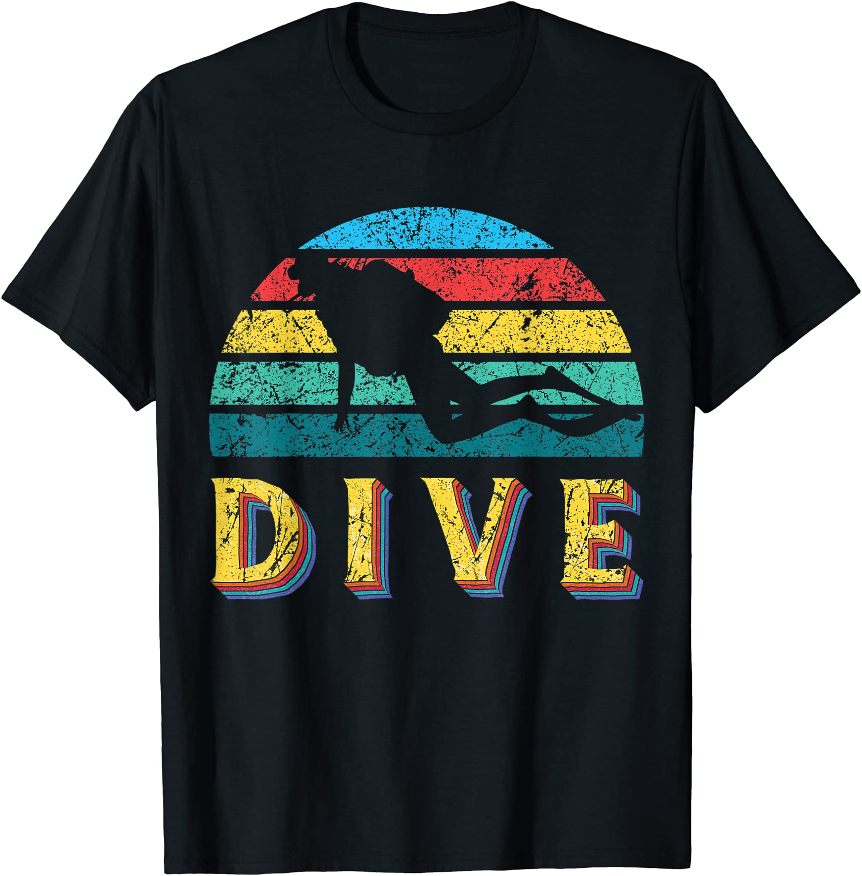 diving shirt dive retro vintage 70s scuba diver funny gift t shirt men ...