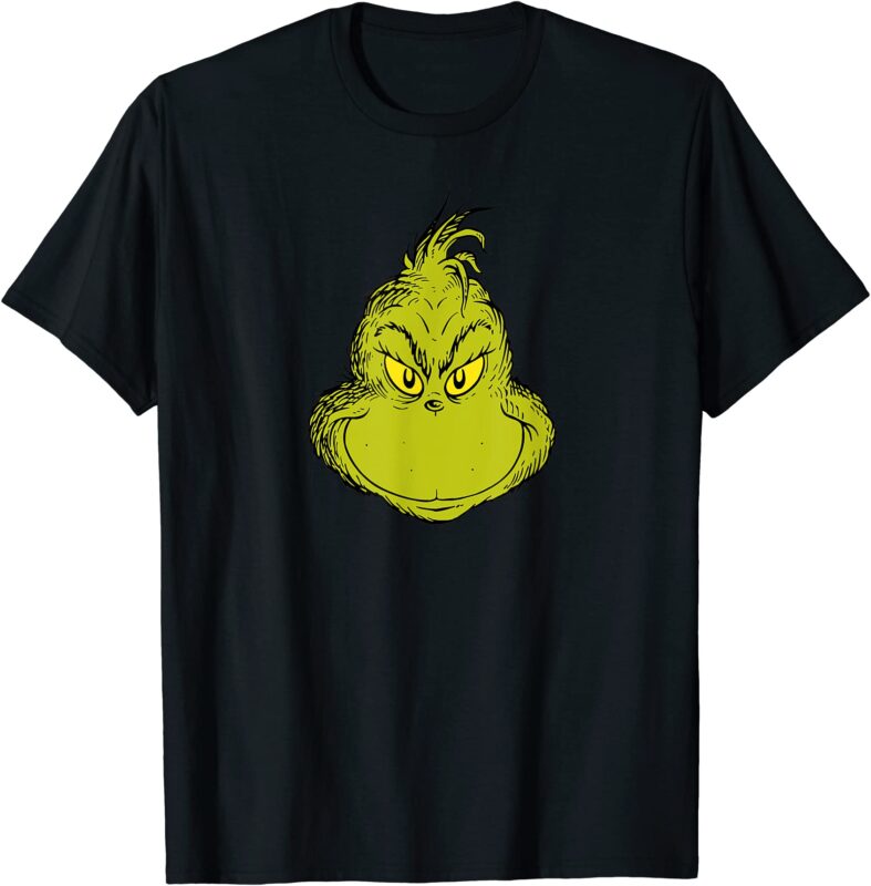 Dr Seuss Classic Grinch Face T Shirt Men - Buy T-shirt Designs