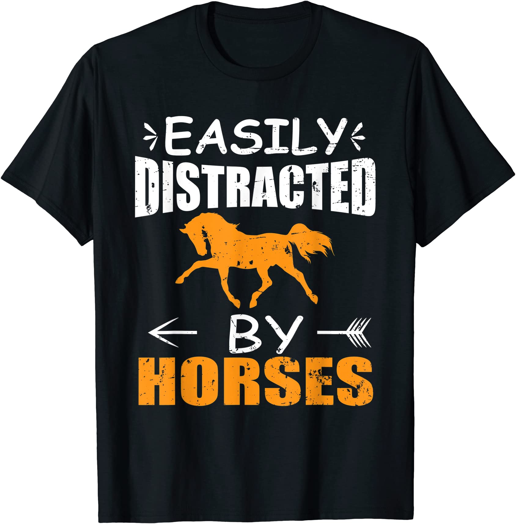 easily distracted by horses t shirt horse lover racing tee men - Buy t ...