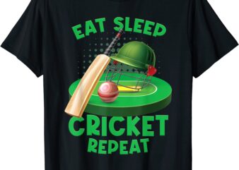 eat sleep cricket vintage cricket ball game field positions t shirt men