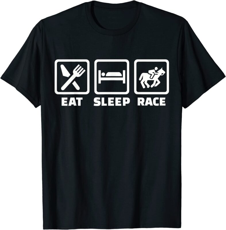 eat sleep horse racing t shirt men - Buy t-shirt designs