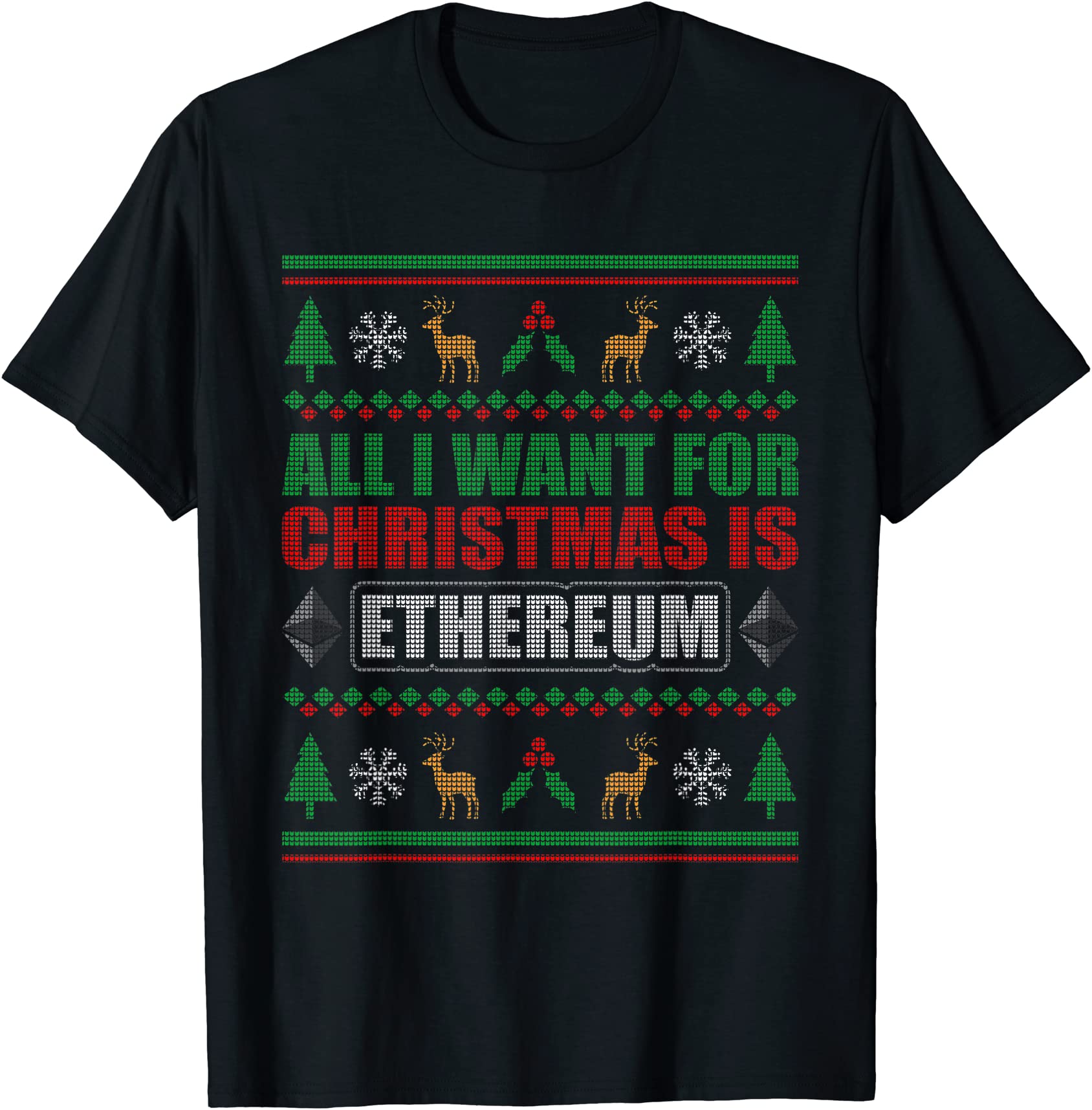 ethereum christmas eth investor t shirt men - Buy t-shirt designs