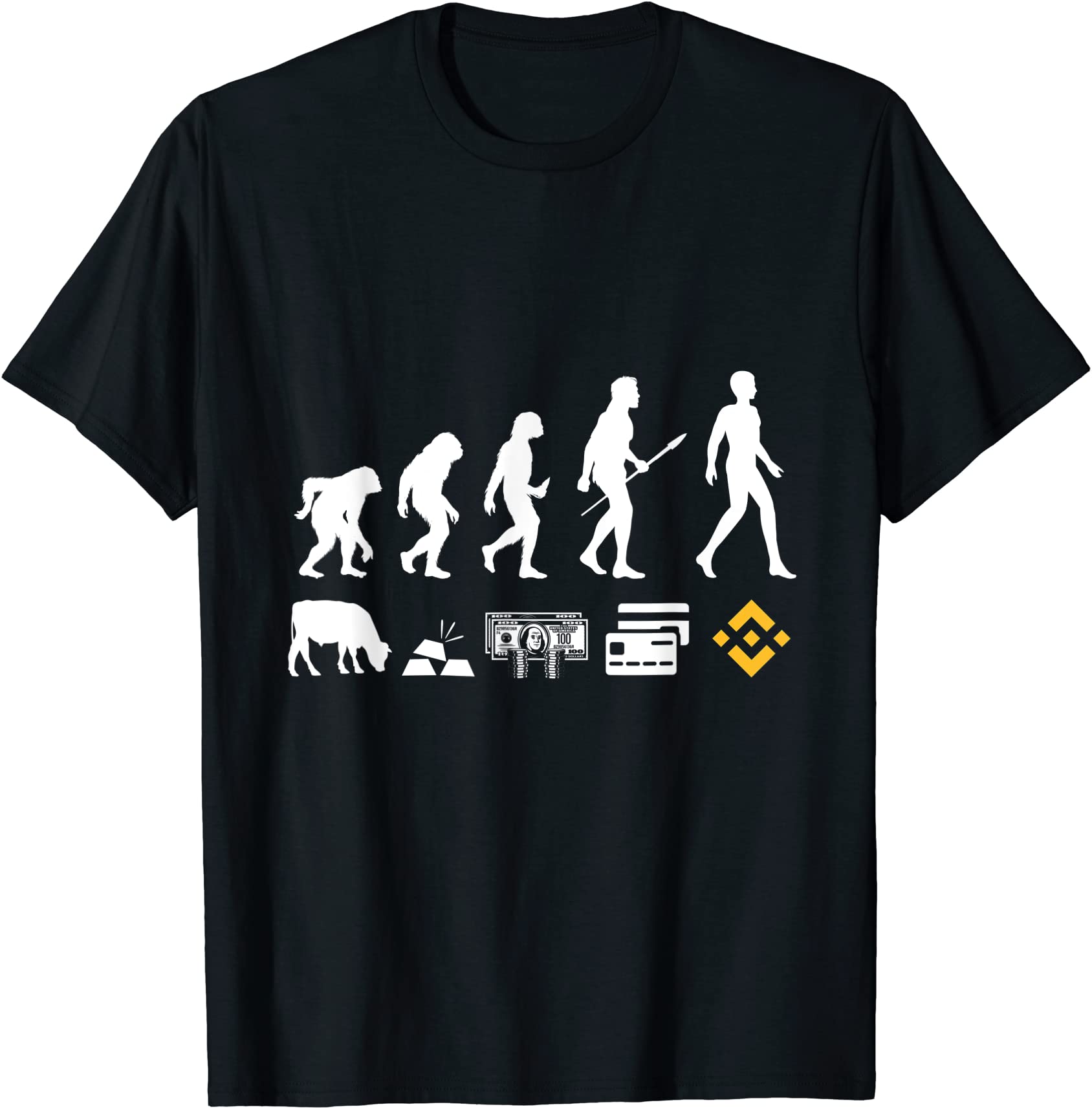 evolution bnb binance coin crypto token millionaire asset t shirt men ...