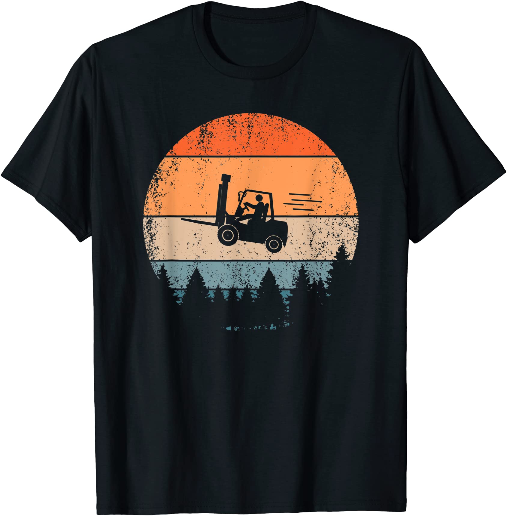 forklift driver flying forklifter retro fork lift truck t shirt men ...