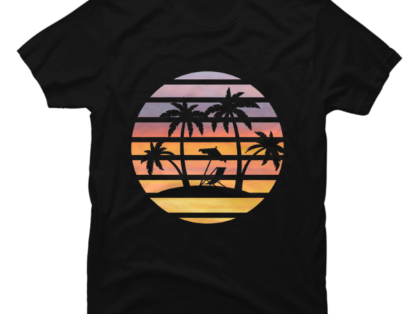 four palm trees in a sunset T-Shirt - Buy t-shirt designs