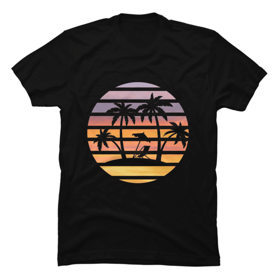 four palm trees in a sunset T-Shirt - Buy t-shirt designs