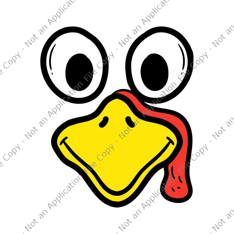 Turkey Face Svg, Happy Thanksgiving Svg, Funny Halloween Thanksgiving Svg, Thanksgiving Day Svg, Face Turkey Thanksgiving Svg