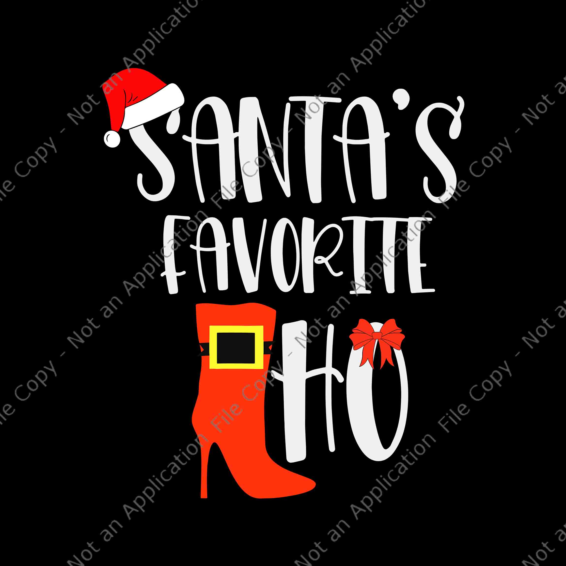 Christmas Ho Ho Santa Boots SVG