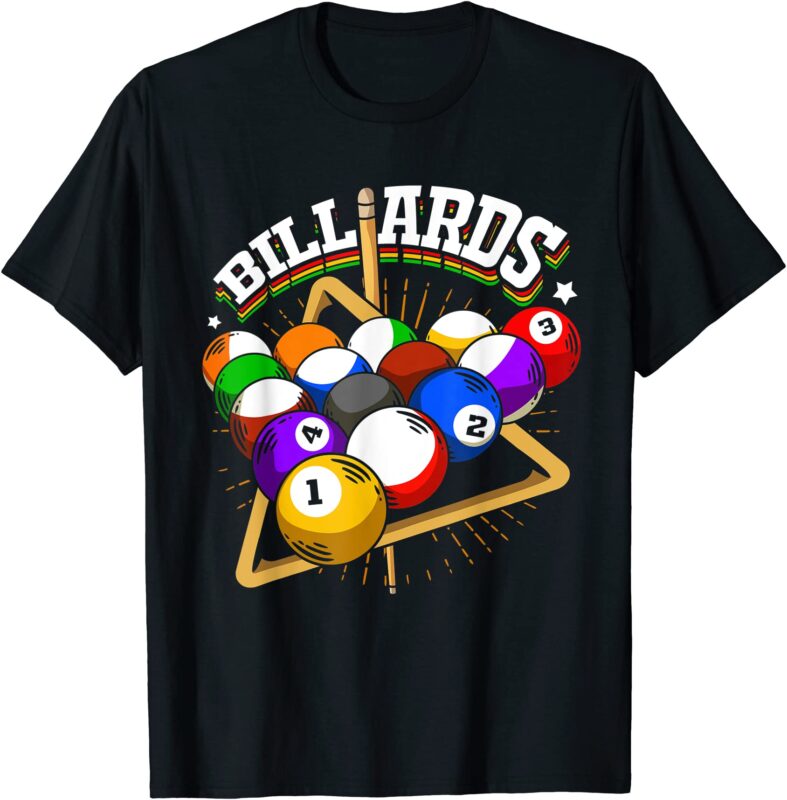 funny billiards design for 8 balls and pool player t shirt men - Buy t ...