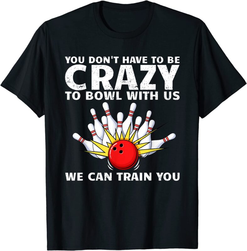 funny bowling for men women bowler team bowling target spare t shirt men