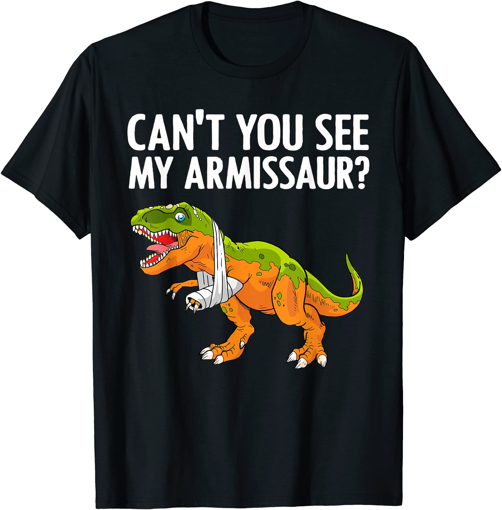 funny broken arm for men boy kids hand wrist injury dinosaur t shirt ...