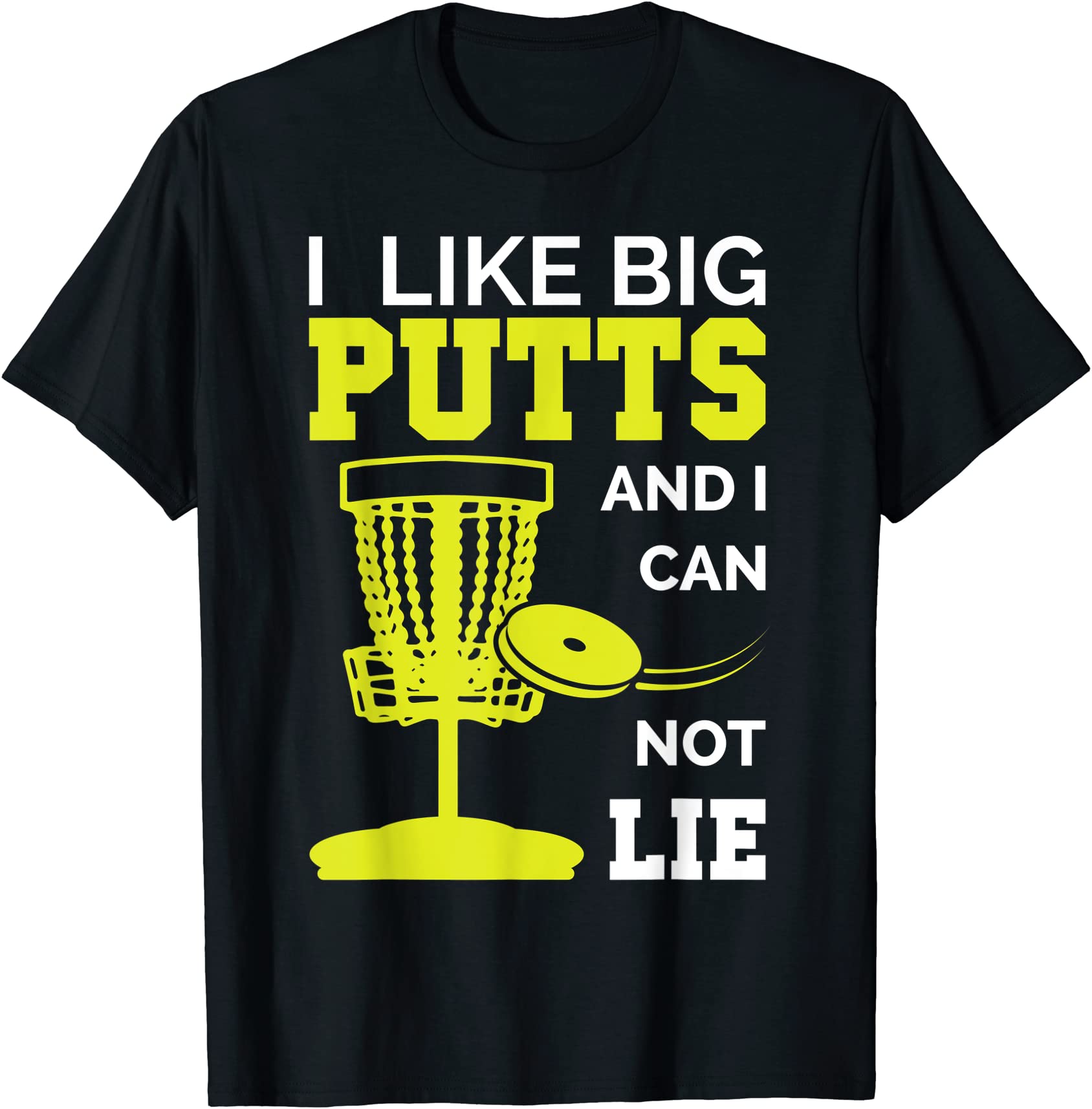 funny disc golf frisbee i like big putts and i can not lie t shirt men ...