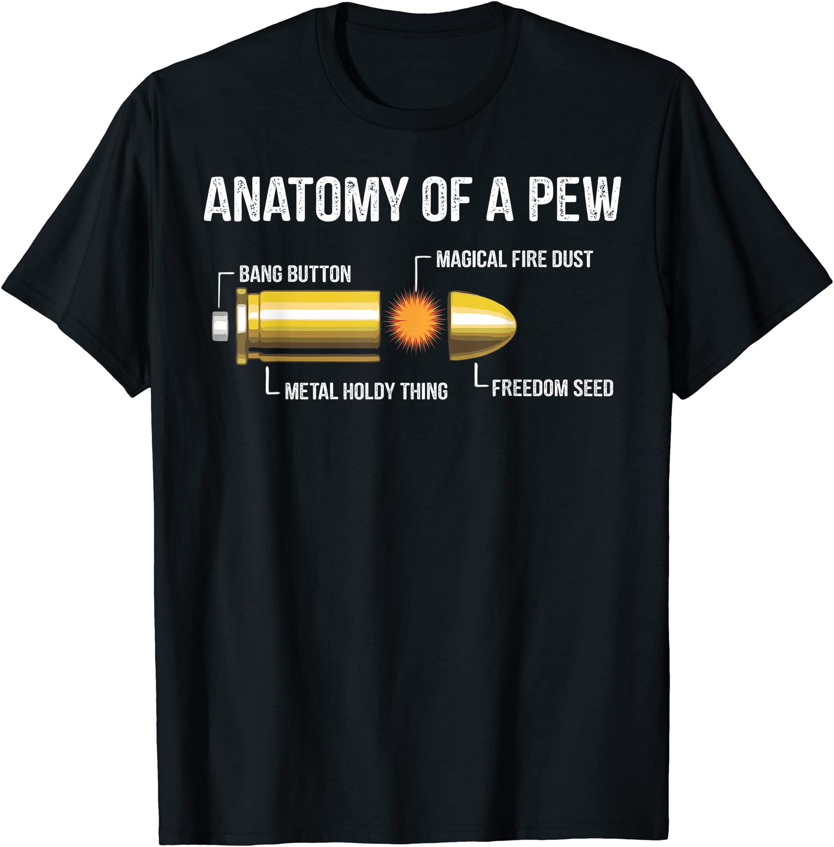 funny gun ammo bullet gift anatomy of a pew t shirt men - Buy t-shirt ...