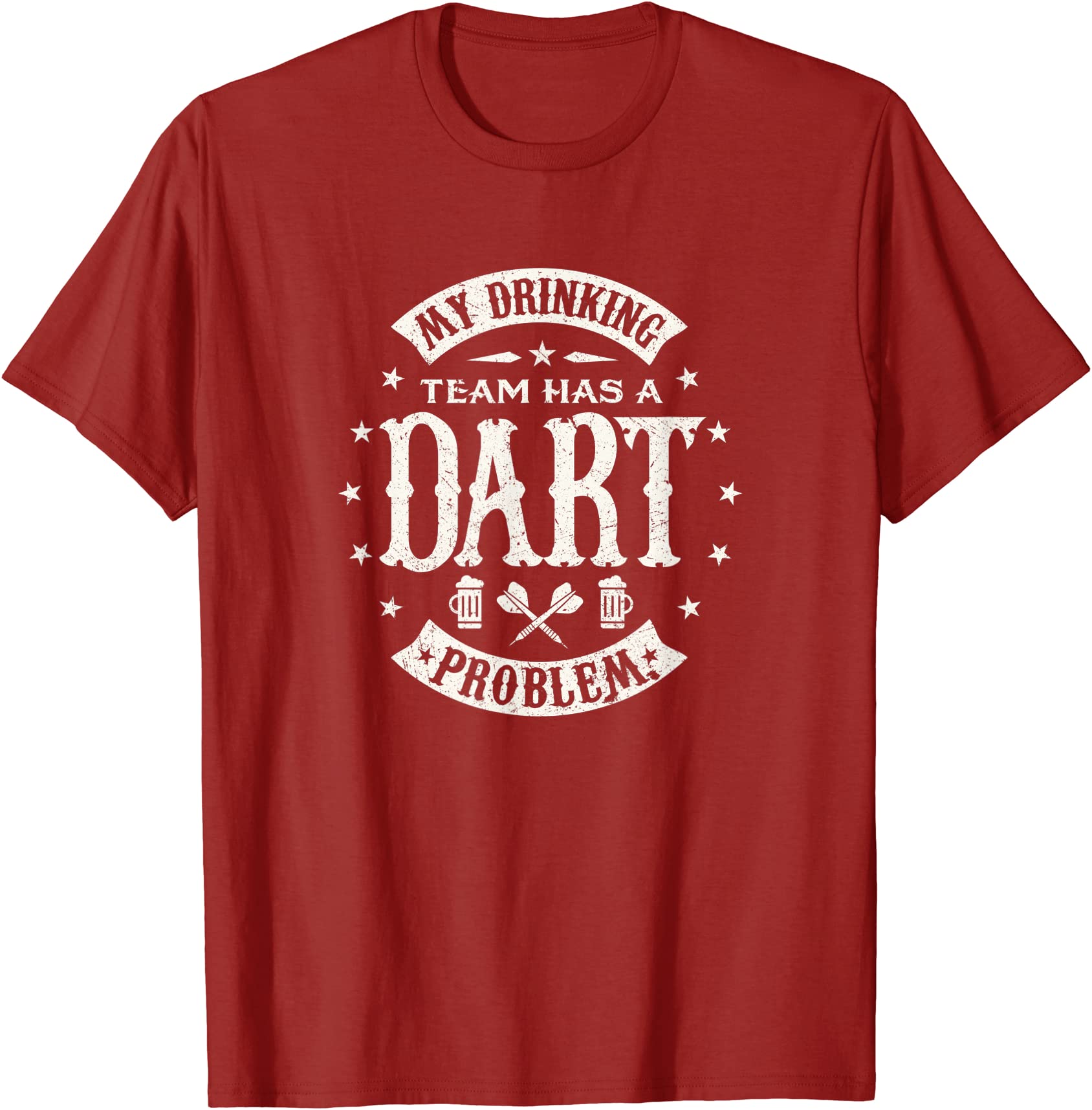 funny my drinking beer team has a dart problem darts t shirt men - Buy ...