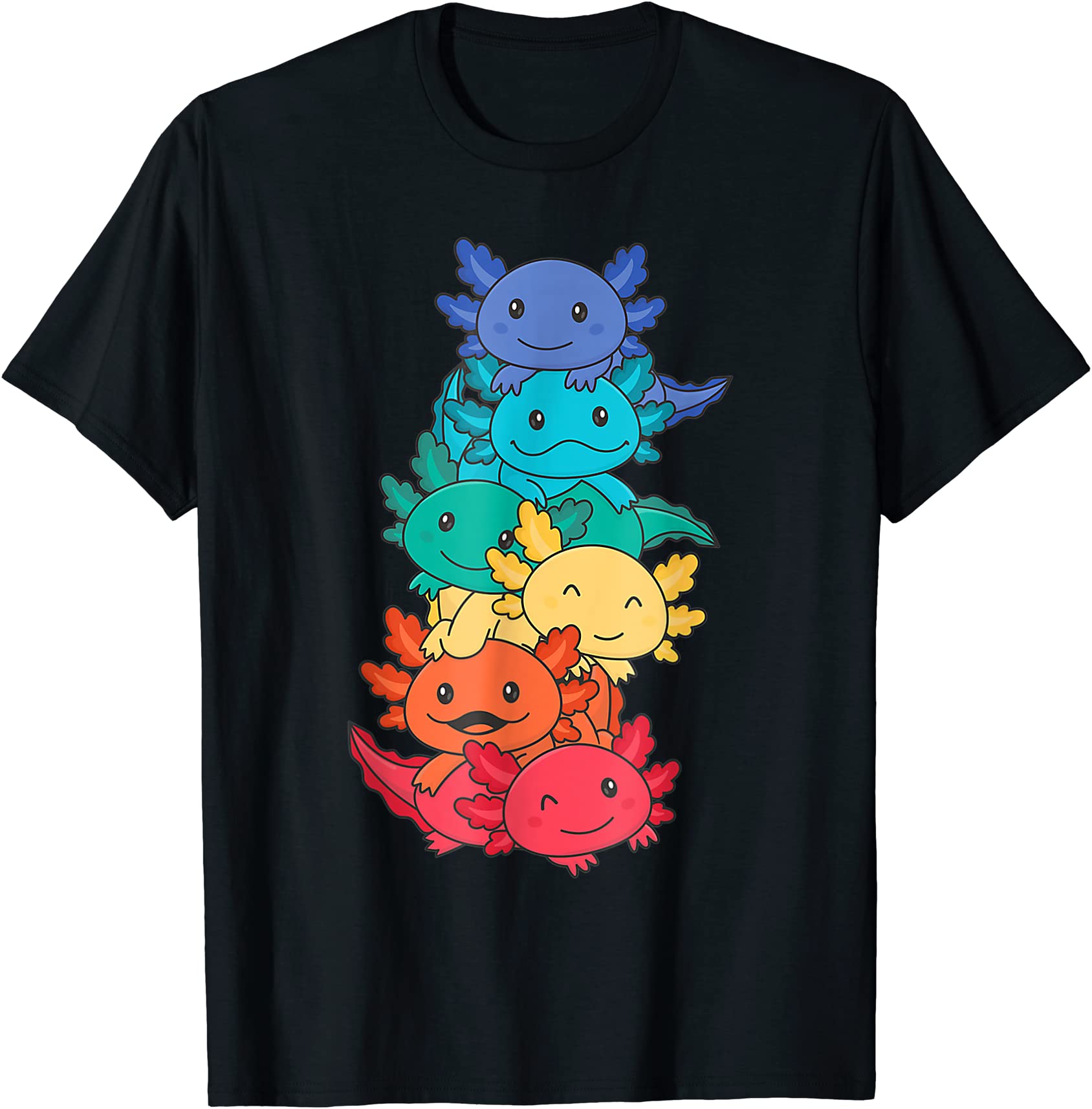 Gay Pride Axolotl Lgbt Kawaii Cute Axolotls Rainbow Flag T Shirt Men Buy T Shirt Designs 